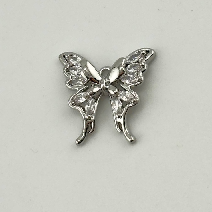 Подвеска Бабочка размер 17*15,5мм цвет серебро